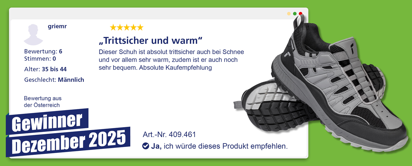 Dezember 2025: Gewinner &euro; 100 f&uuml;r die hilfreichste Produktbewertung